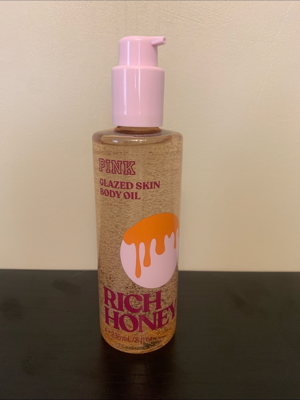PINK Victoria's Secret Rich Honey Glazed Skin Body Oil - Pink & Gold